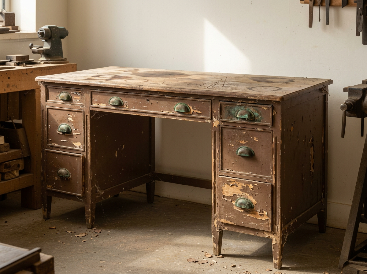 The Sage Writing Desk — before restoration